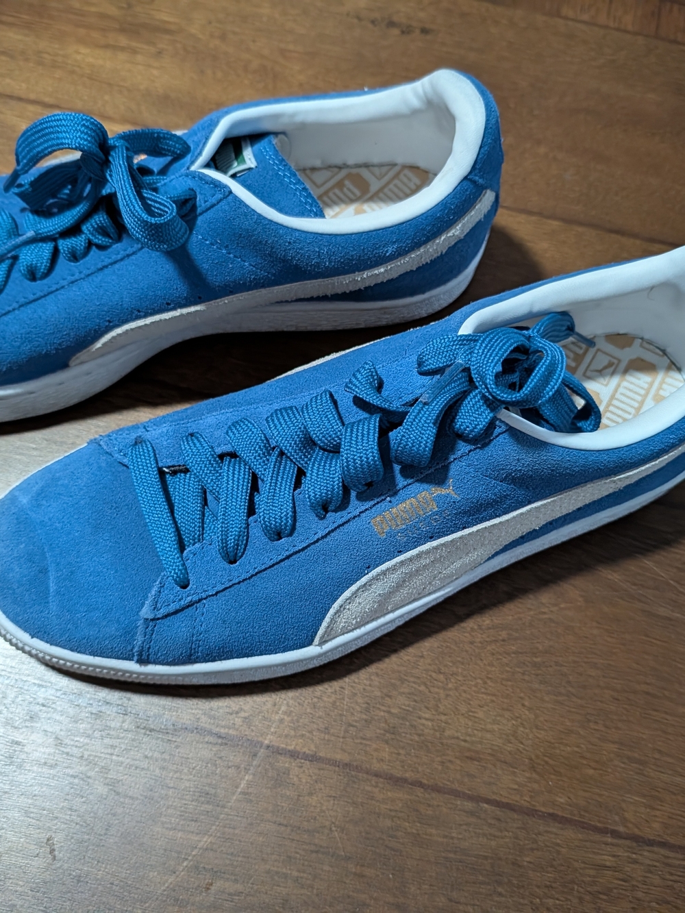 Puma Blue Suede Classic Sneakers - GENTLY used